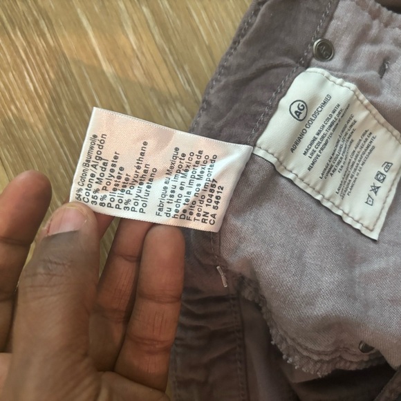 AG ANTHROPOLOGIE THE STEVIE ANKLE SLIM STRAIGHT ANKLE GREY CORDUROY 32R - Picture 7 of 8